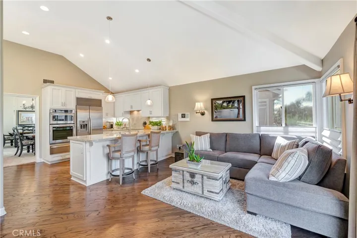 Family room opens to the beautifully remodeled kitchen with an eat-in area