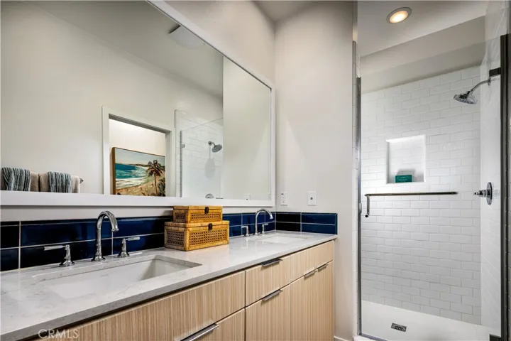 primary bathroom - photos are of builder model home