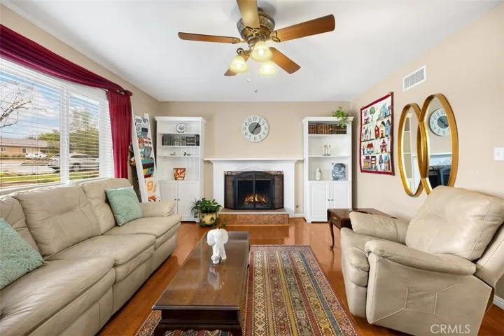 Large Window for Cul-de-Sac View & Cozy Fireplace