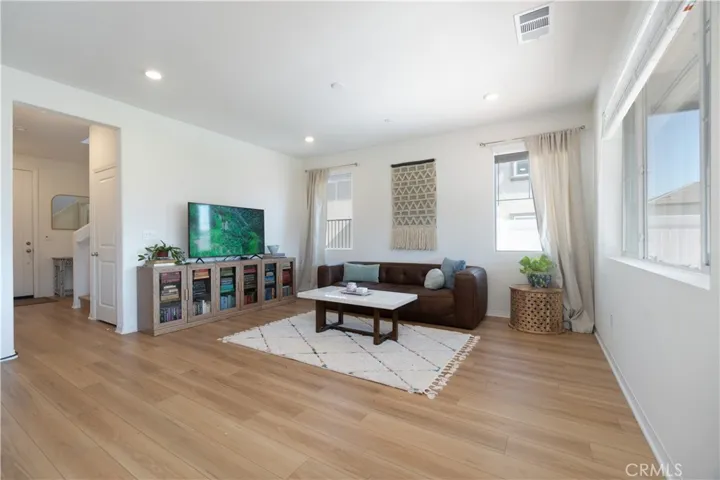 Luxury vinyl flooring in eucalyptus finish is waterproof and easy to clean