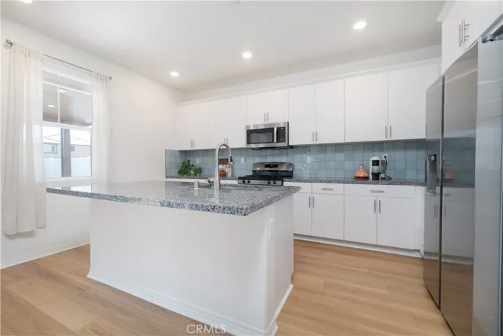 Ample cabinetry and prep space