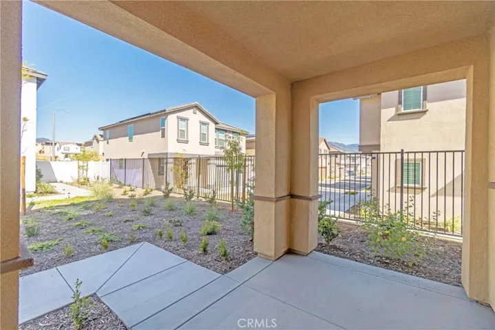 Inviting covered patio entryway