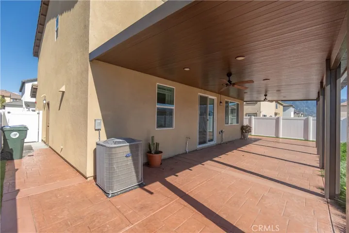 Paved side yard detail