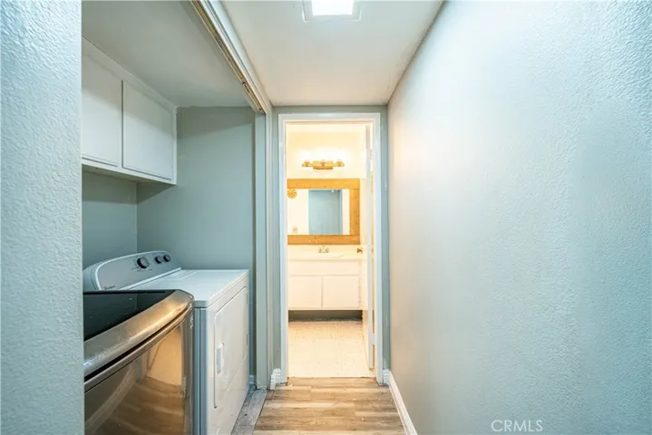 Downstairs laundry area.