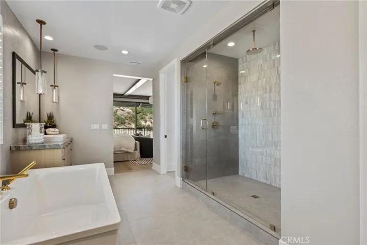 Primary Shower: Sunstone - Hidden Oaks Collection -                                             
Photo of Model home.  Not actual home for sale.  Home is still under construction.