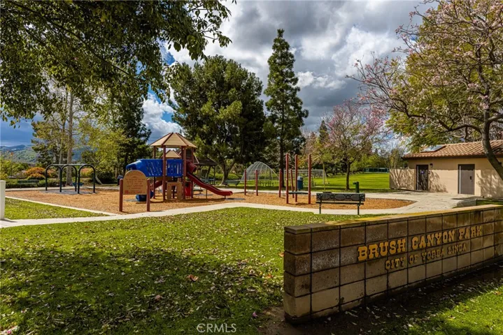 Brush Canyon Park at the end of the street.
