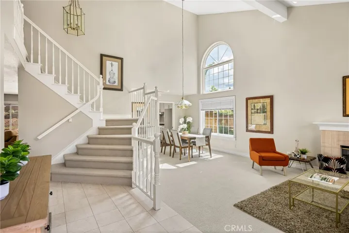 Vaulted ceilings and lots of natural sunlight.