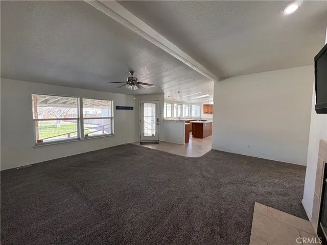 Family room looking toward kitchen