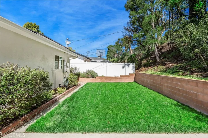 Rear grass yard.