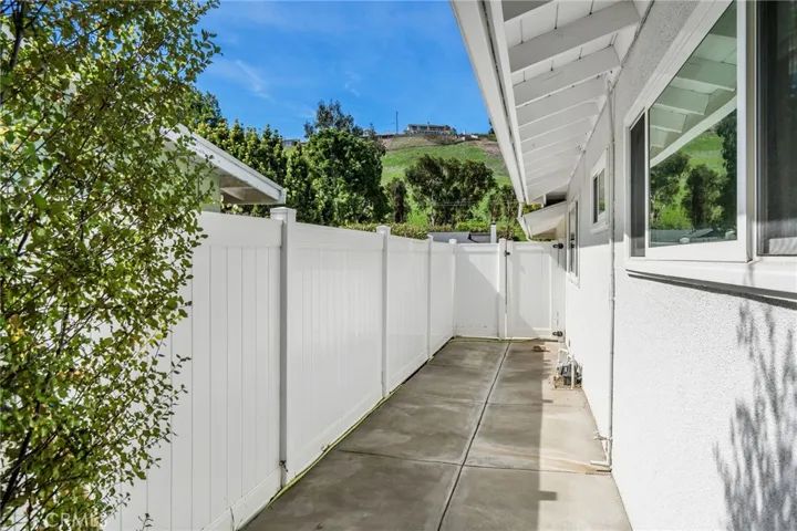 Vinyl fencing.