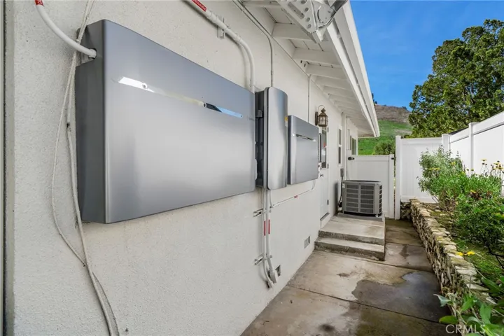 Full solar system with battery bank backup.