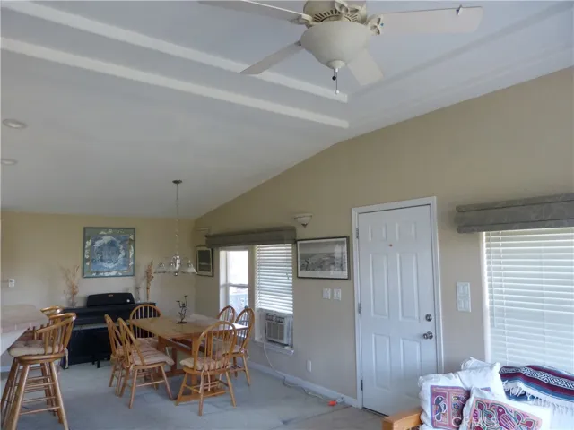 Looking from living room into dining area