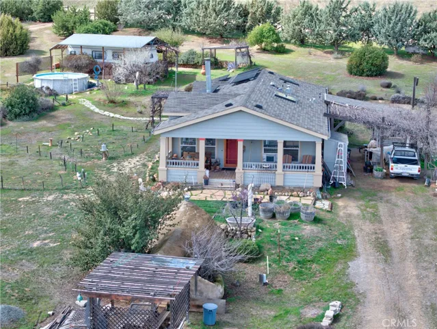 Root cellar is to the bottom of the picture