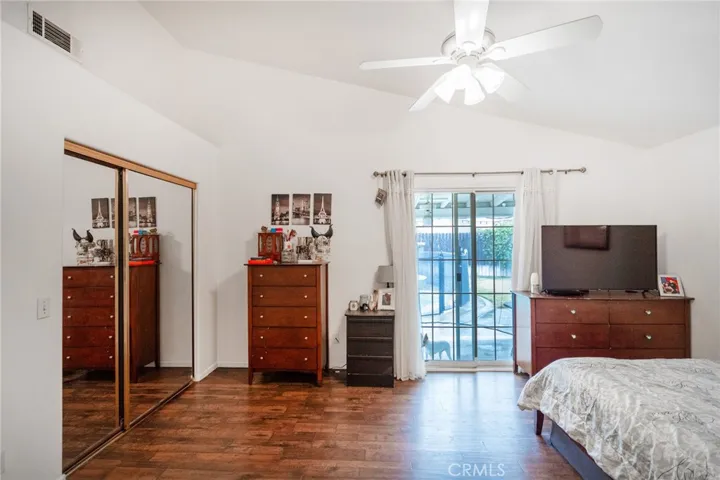 Primary Bedroom with slider door to back patio