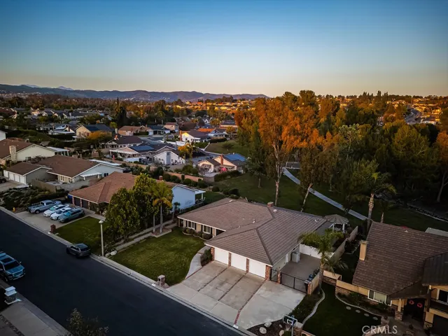 Drone view of house