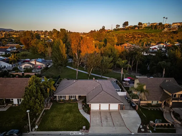 Drone view of house