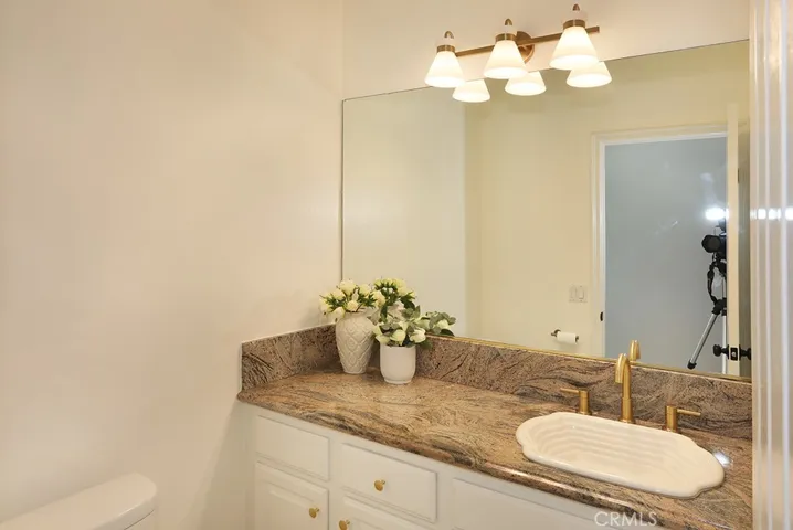 Half bath on entry level