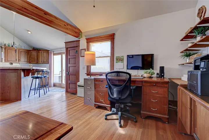 Currently an office, this would  also be a great space for a family room or playroom