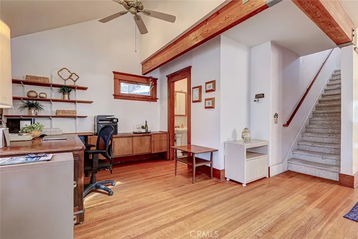 Family room or office or a playroom?  This space opens to the kitchen area. Note the powder room for guest use!
