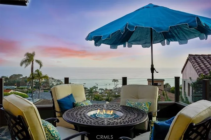 Front Patio Seating and Fire Table