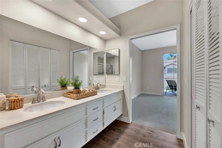 Recessed lighting and laminate flooring