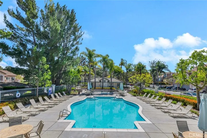 One of two community pools