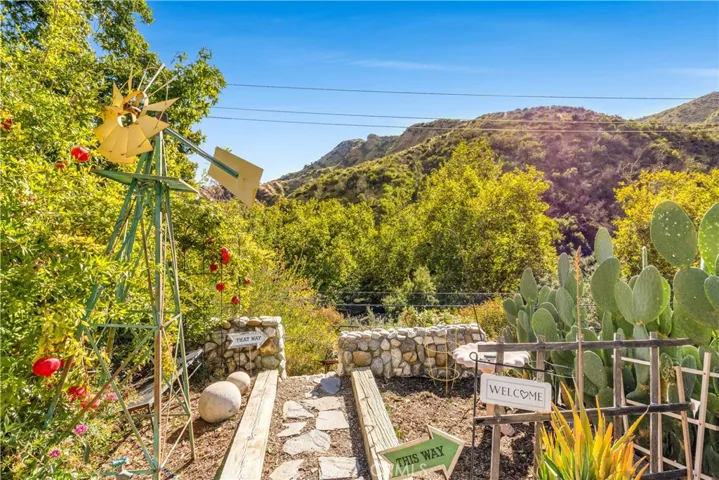 Upper level herb garden