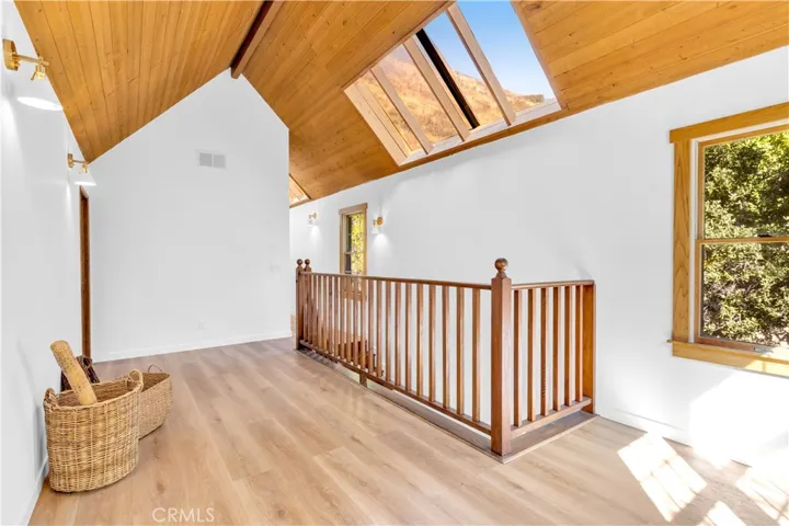 The plentiful loft space with built in stowage