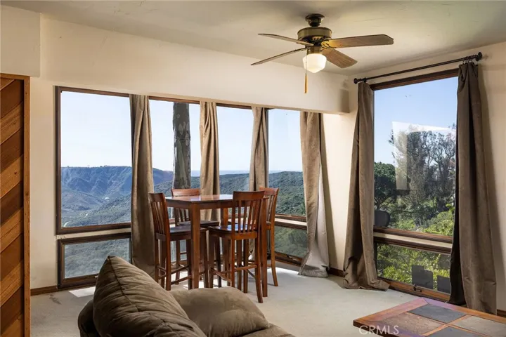 Apartment-style studio features stunning canyon and ocean views.