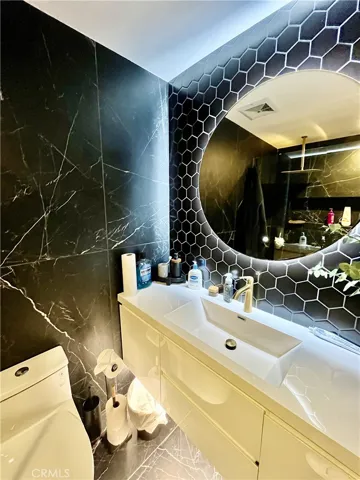 Downstairs powder full bathroom