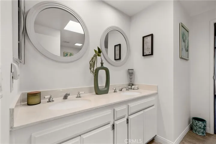 Upstairs house double vanity