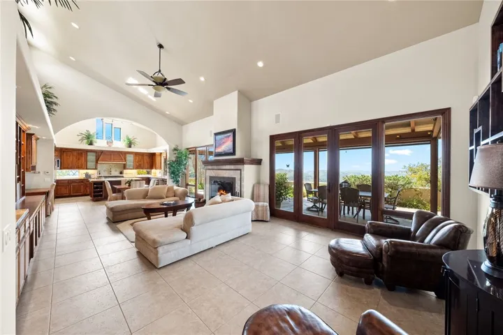 Kitchen open to the Great Room with a view!