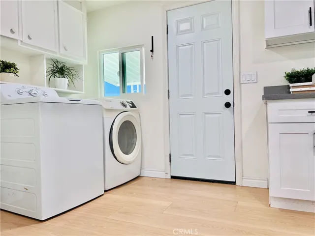 Kitchen next to the laundry area
