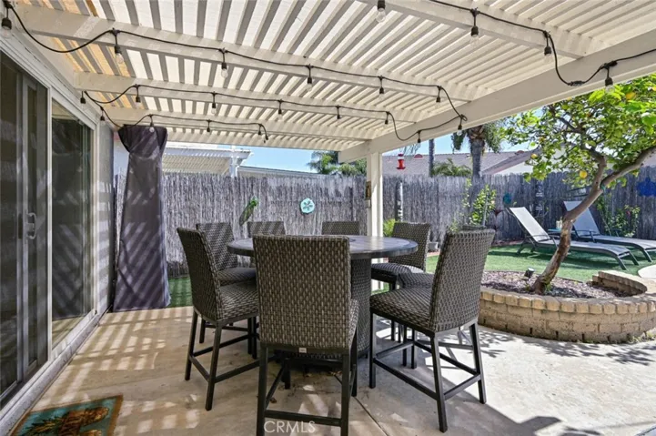 Recently rebuilt patio cover