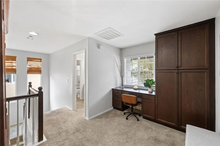 Office niche at top of the stairs
