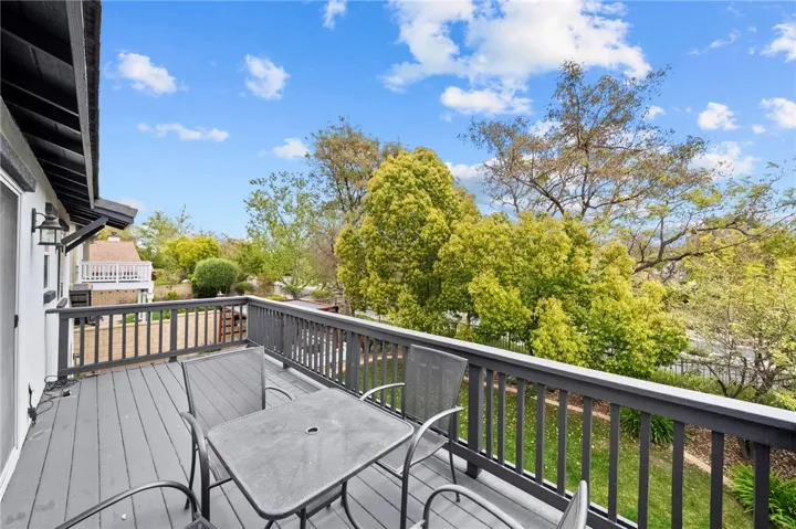 Deck off the primary bedroom