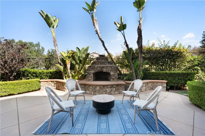 Private Front Court Yard Outdoor Fireplace