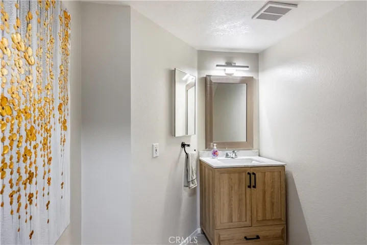 Remodeled guest bathroom on the first floor