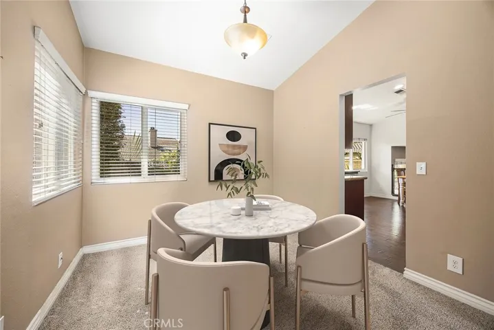 virtually staged dining room