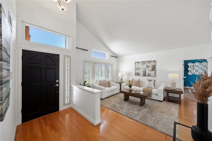 Front door entry with formal living room.