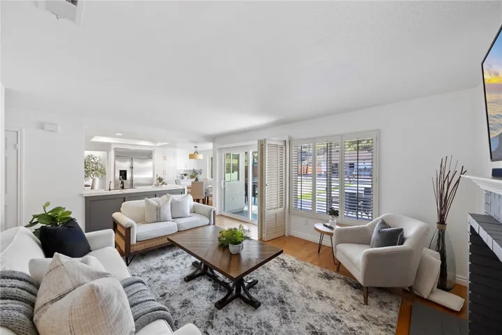 Family room open to kitchen