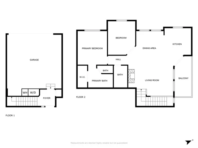 Floor plan showing laundry area in the 2 car direcet access garage