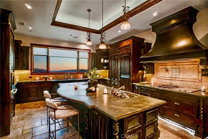 Entertaining your guests in this Gourmet Kitchen with Ocean and Catalina Island Views