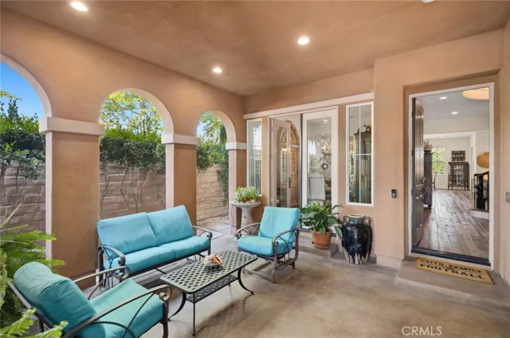 Private covered porch for lazy iced tea filled afternoons