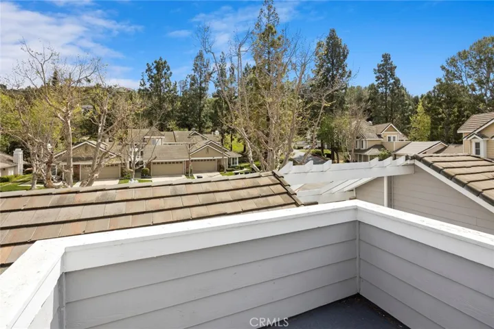 VIEW OF HILLS FROM FRONT BALCONY.