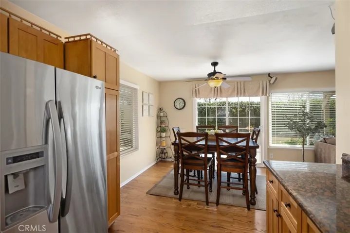 Open floor plan with the kitchen & dining room.