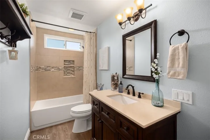 Remodeled downstairs full bathroom.