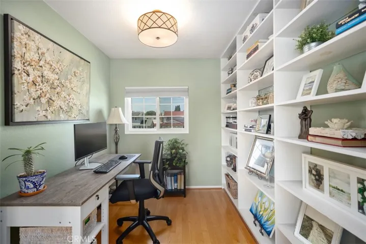 Primary bedroom retreat area that makes for the perfect home office.