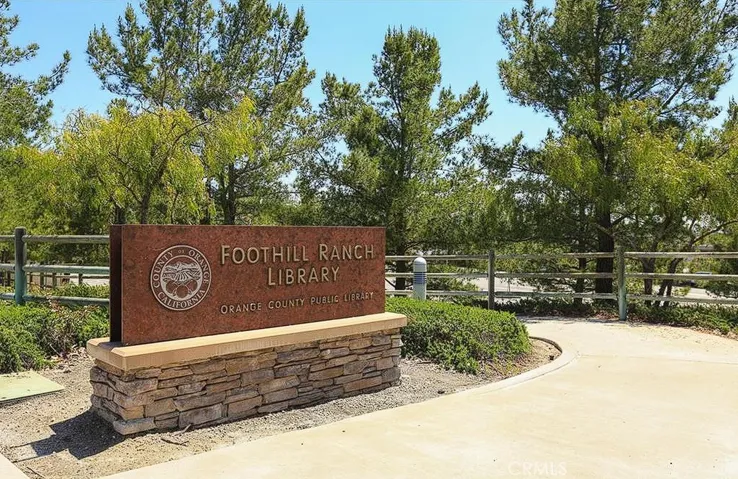 Enjoy easy access to Foothill Ranch Library, offering everything from books to community programs.