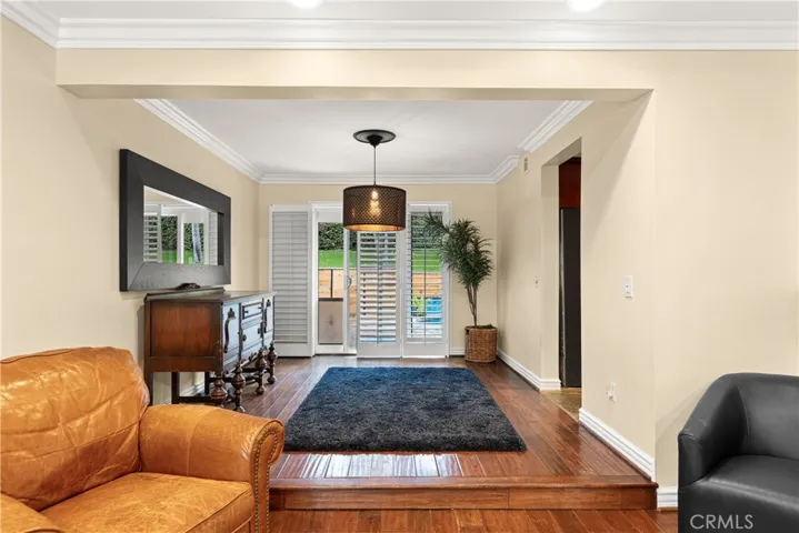 Dining room with pool access